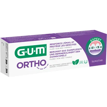 Sunstar GUM Ortho Dentifrice Gel pour Appareil Dentaire 75 ml