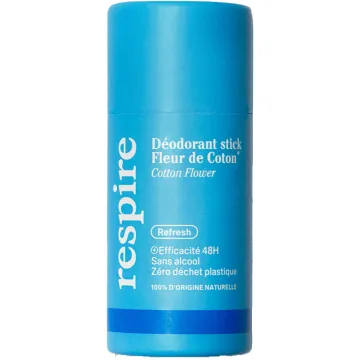 Respire Déodorant Stick Carton Fleur de Coton 48h 50 g