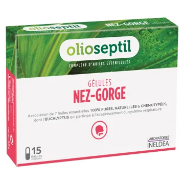 Olioseptil Gélules Nez-Gorge Huiles Essentielles - 15 gélules
