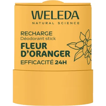 Weleda Déodorant Stick Rechargeable 24h Fleur d'Oranger Recharge 50 g
