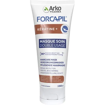 Arkopharma Forcapil Kératine+ Masque Soin Double Usage 200 ml