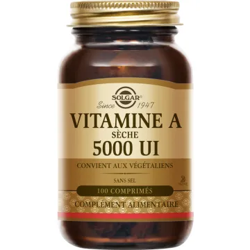 Solgar Vitamine A sèche 5000 UI 100 comprimés