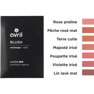 Avril Blush Recharge pour Palette Bio 5 g – Poupette irisé