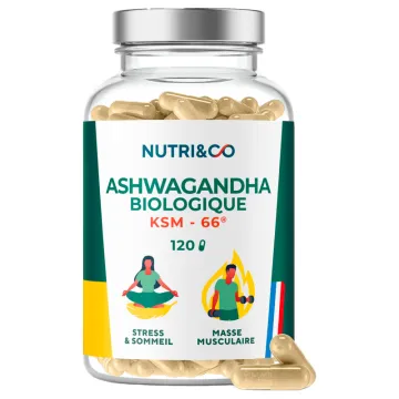 Nutri&Co Ashwagandha Bio KSM-66 120 gélules