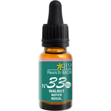 Inebios Fleur de Bach n°33 Walnut Noyer Bio 10 ml