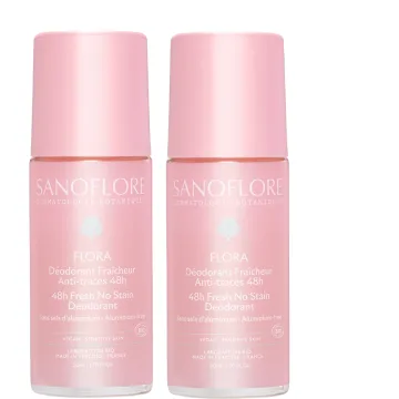 Sanoflore Déodorant Roll-On 48h Flora Bio Lot de 2 x 50 ml