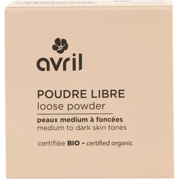 Avril Poudre Libre Bio Recharge 15 g – Médium Foncé