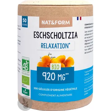 Nat & Form Escholtzia Bio 200 Gélules Végétales
