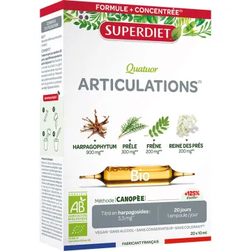 Superdiet Quatuor Articulations Bio 20 ampoules