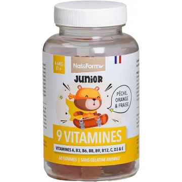 Nat & Form Junior 9 Vitamines Oursons - 60 Oursons