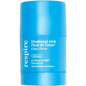 Respire Déodorant Stick Rechargeable Fleur de Coton 50 g