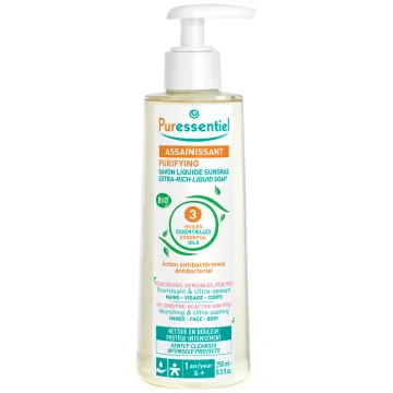 Savon liquide assainissant 3 huiles essentielles 250 ml Puressentiel