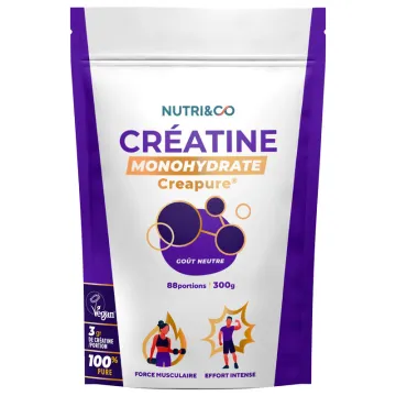 Nutri&Co Créatine Monohydrate Creapure® 100% Pure 300 g