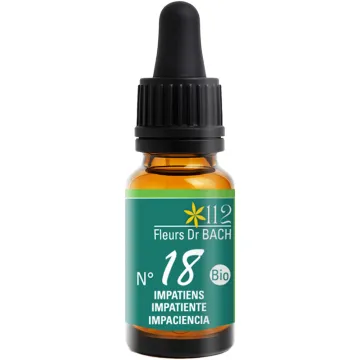 Inebios Fleur de Bach n°18 Impatiens Impatiente Bio 10 ml