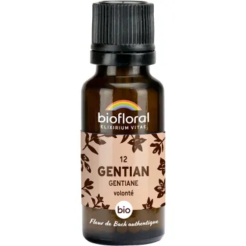 Fleur de Bach n°12 Gentian bio en granules sans alcool 19,5 g – Biofloral
