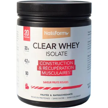 Nat & Form Clear Whey Isolate Fruits Rouges - 20 Doses