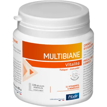 Pileje Multibiane 11 Vitamines & 5 Minéraux - 120 gélules