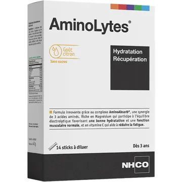 NHCO Aminolytes Hydratation Récupération Citron 14 sticks