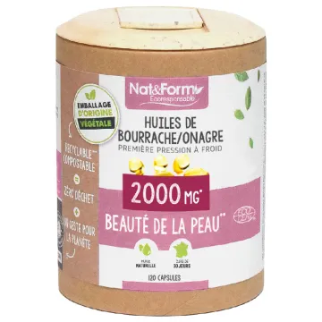 Onagre & Bourrache 120 capsules Nat & Form