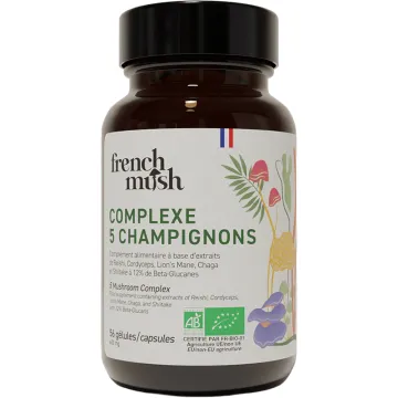 French Mush Complexe 5 Champignons Bio 56 gélules