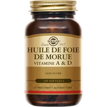 Solgar Huile de foie de morue norvégienne 100 capsules