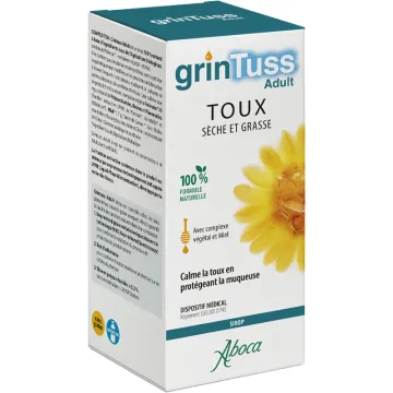 Aboca GrinTuss Adulte Sirop Toux Sèche et Grasse - Flacon 94 ml