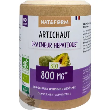 Nat & Form Artichaut Bio 200 Gélules Végétales
