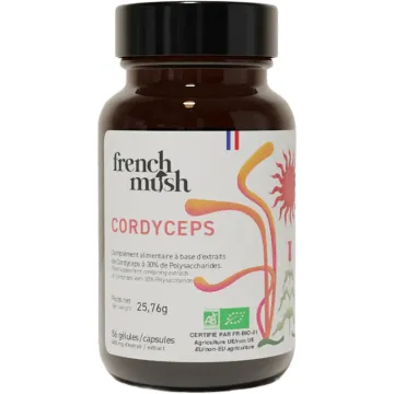 French Mush Cordyceps Bio Extrait de Mycélium 56 gélules