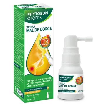 Spray mal de gorge miel-citron – Phytosun Arôms
