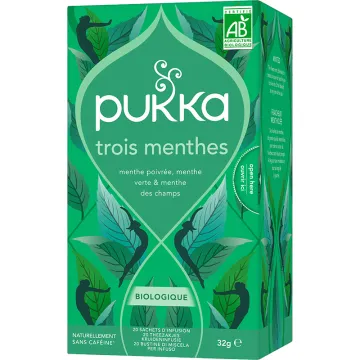 Trois Menthes Infusion Bio 20 sachets Pukka
