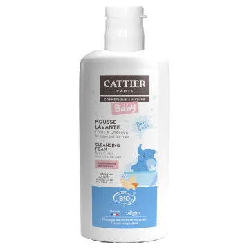 Cattier Mousse Lavante Bébé Cheveux et Corps 150 ml