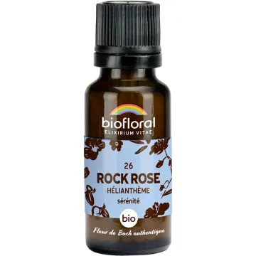 Fleur de Bach n°26 Rock Rose bio en granules sans alcool 19,5 g – Biofloral