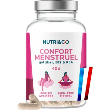 Nutri&Co Confort Menstruel PEA, Gattilier et Magnésium - 40 gélules