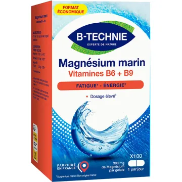 Magnésium Marin B6 B9 100 Gélules Biotechnie