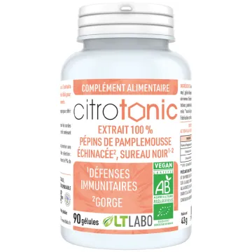 LT Labo Citrotonic Bio Défenses Immunitaires Respiration Gorge 60 gélules