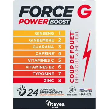 Vitavea Force G Power Boost Énergie 24 comprimés effervescents