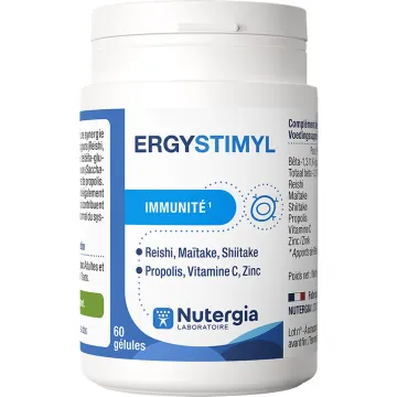Nutergia Ergystimyl – Reishi, maïtake et shiitake – 60 gélules