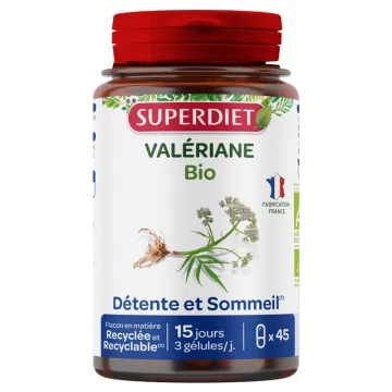 Superdiet Valériane Bio 45 Gélules