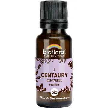 Fleur de Bach n°4 Centaury bio en granules sans alcool 19,5 g – Biofloral