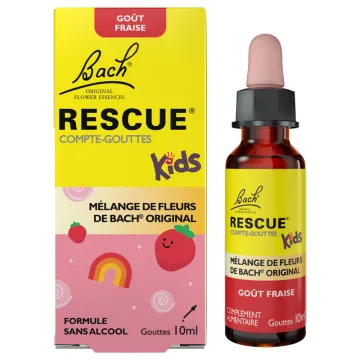 Rescue Kids Jour Fleurs de Bach sans alcool - Fraise - 10 ml