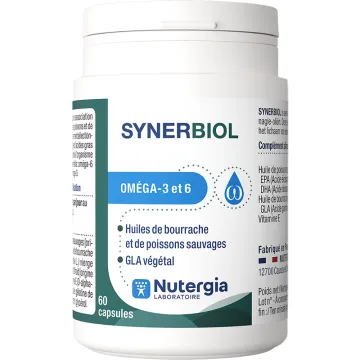 Nutergia Synerbiol – Oméga-3 et oméga-6 – 60 capsules