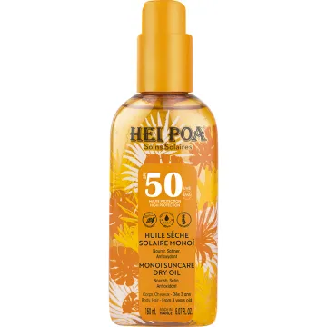 Hei Poa Huile Sèche Solaire Monoï SPF50 150 ml