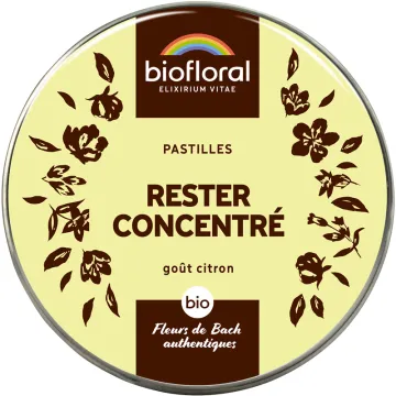 Pastilles Fleurs de Bach Rester Concentré sans alcool 50 g – Biofloral