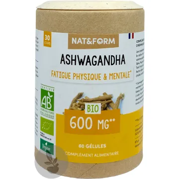 Nat & Form Ashwagandha Bio KSM-66 60 Gélules