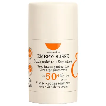 Embryolisse Stick Solaire SPF50+ Visage et Zones Sensibles 15 g