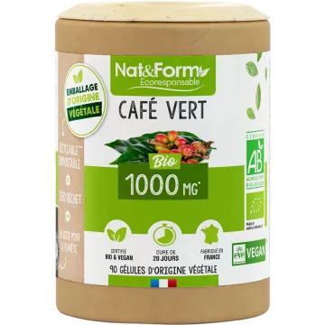 Nat & Form Café Vert Bio 200 Gélules Végétales