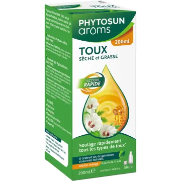 Sirop toux sèche et grasse adulte 200 ml – Phytosun Arôms