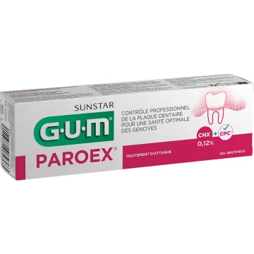 Sunstar GUM Paroex Dentifrice Gel Chlorhexidine 0,12 % 75 ml