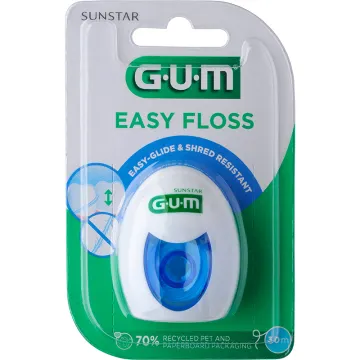 Sunstar GUM Easy Floss Fil Dentaire Ciré 30 m