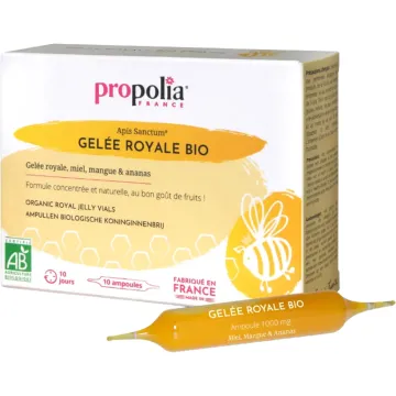 Propolia Apis Sanctum Gelée Royale Bio - Miel, Mangue & Ananas - 10 ampoules